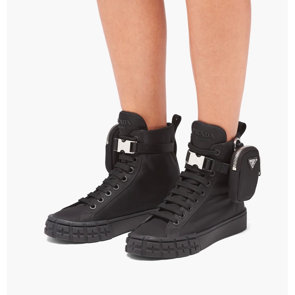 Wheel Re-Nylon Gabardine high-top sneakers